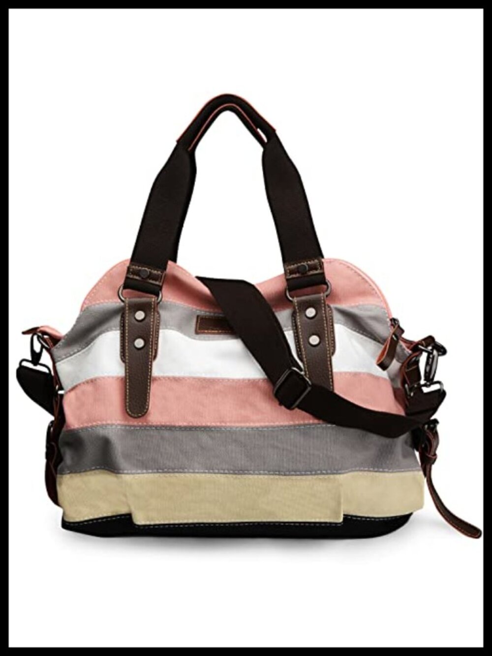 Canvas Tote Crossbody Shoulder Bag Adjustable Strap
